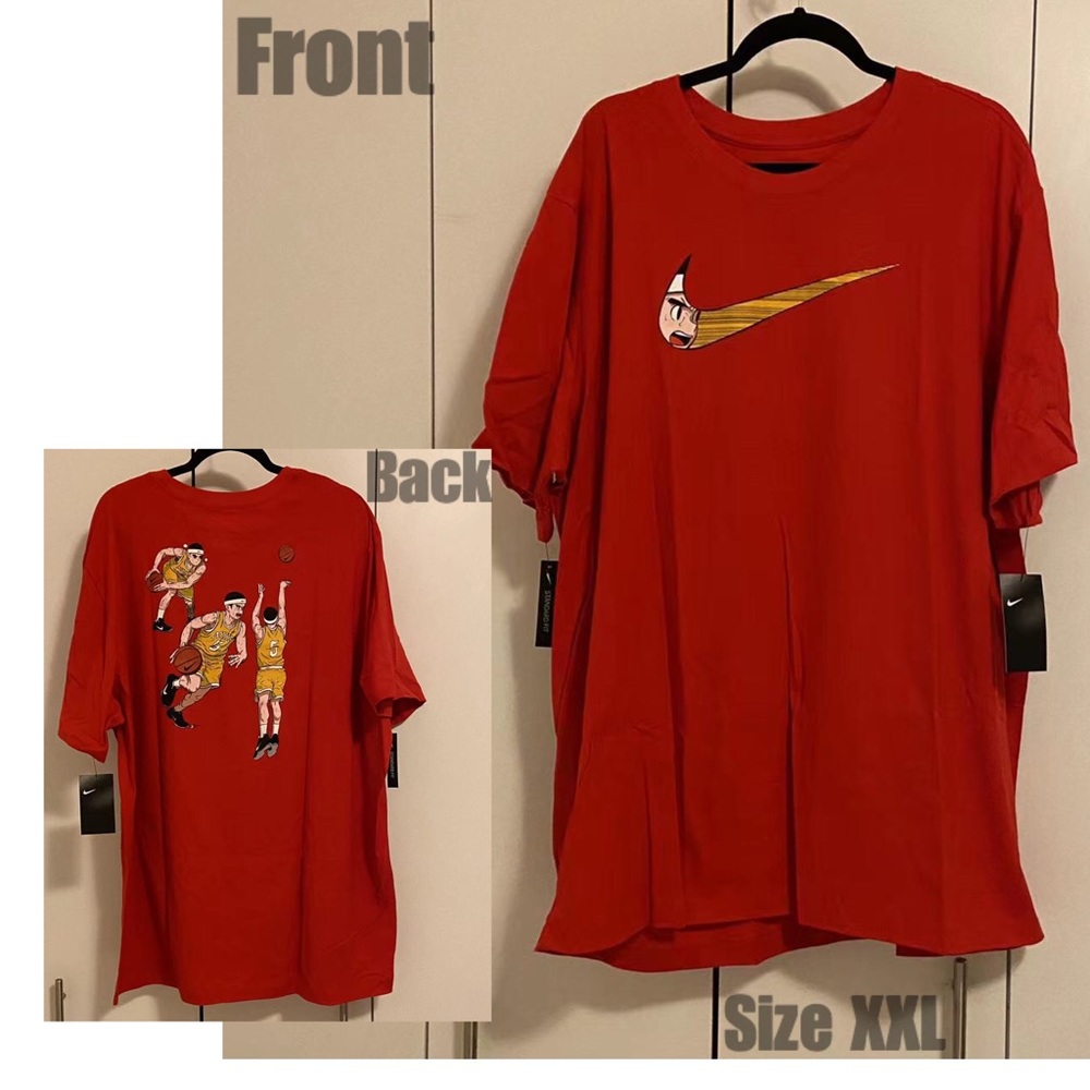 Men’s Nike Swoosh Basketball Manga T-Shirt Size XXL
